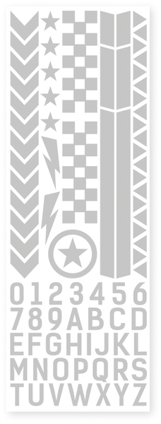Reflex Helmsticker silber