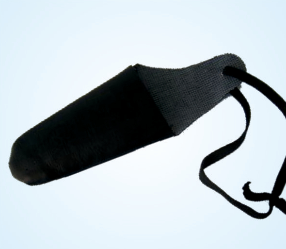 (14) Fingerling Leder schwarz